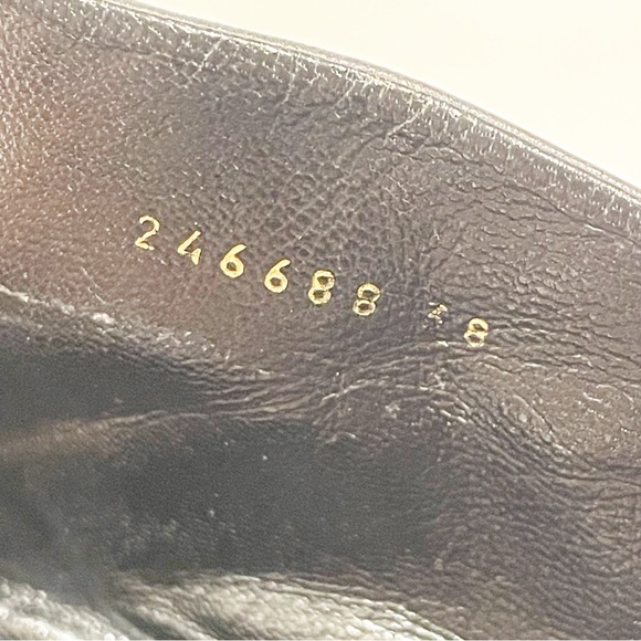 Gucci Size 38/8 246688 Black Soft Leather Zip Up Heeled Ankle Boots - Picture 11 of 11